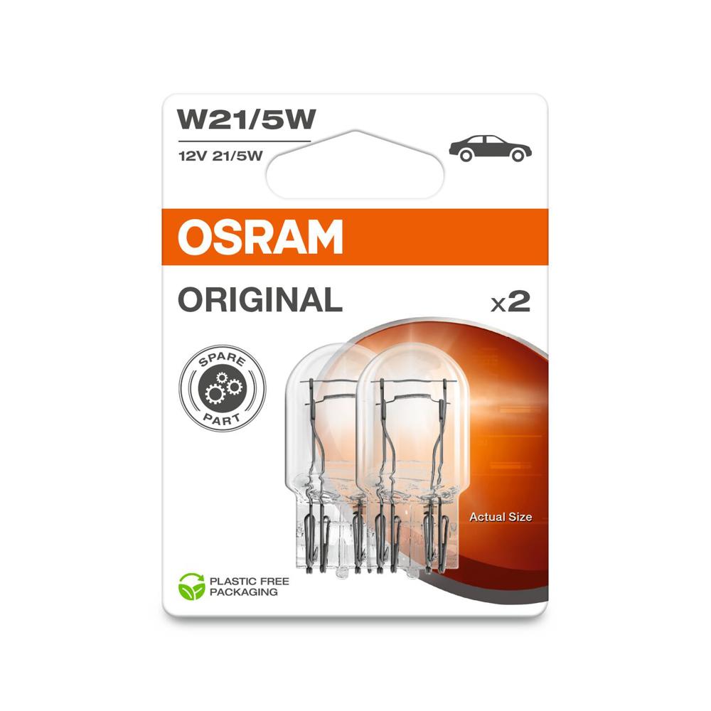 SET 2 BECURI 12V W21/5W ORIGINAL BLISTER OSRAM